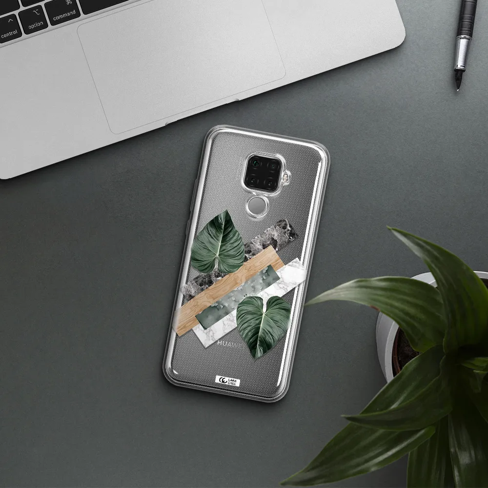Tropical Leaves Huawei Mate 30 Lite Clear TPU Case