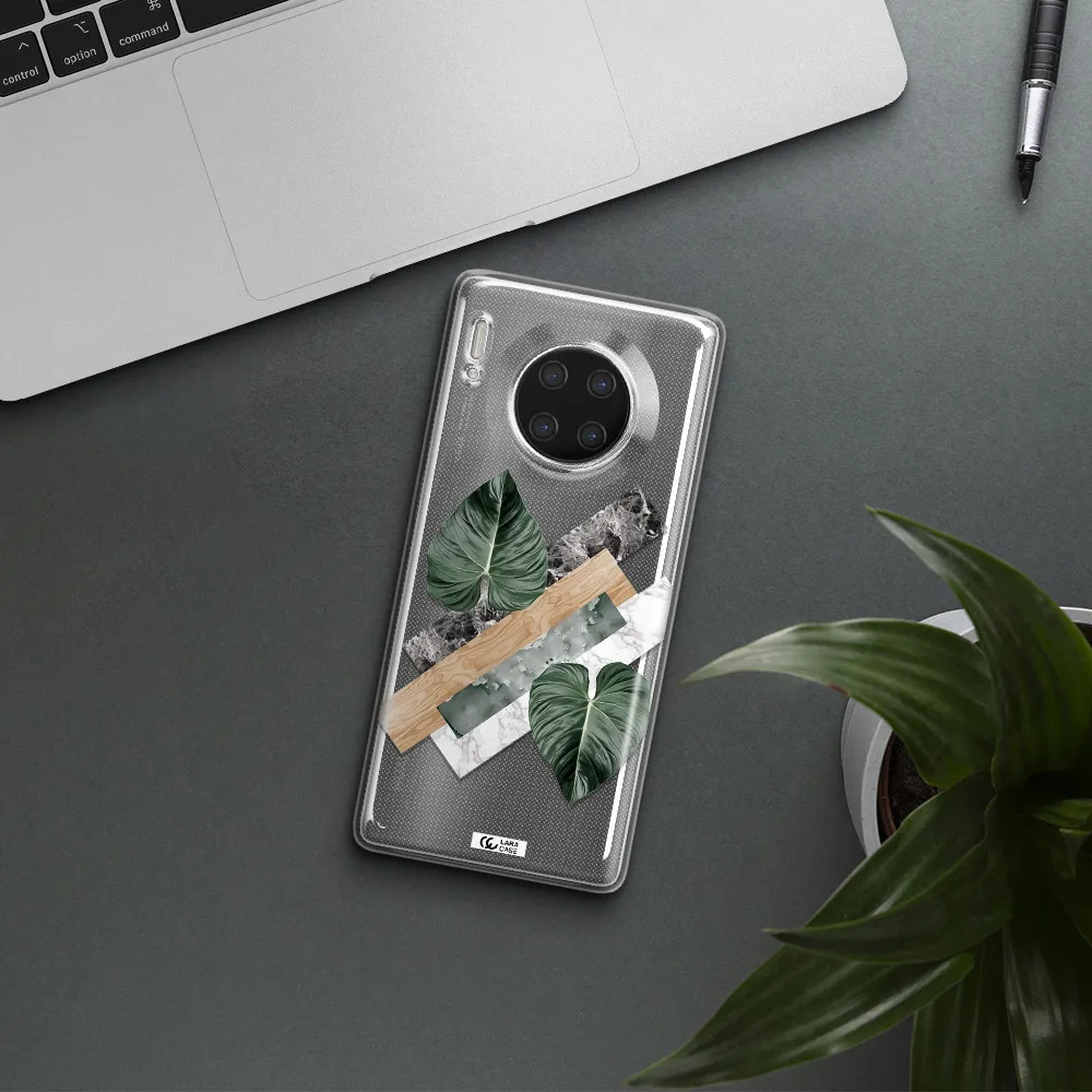 Tropical Leaves Huawei Mate 30 Pro Clear TPU Case