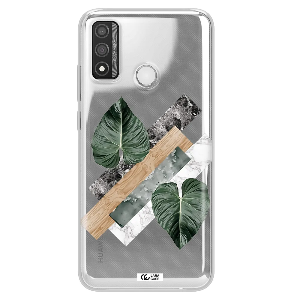 Tropical Leaves Huawei P Smart 2020 Clear TPU Case