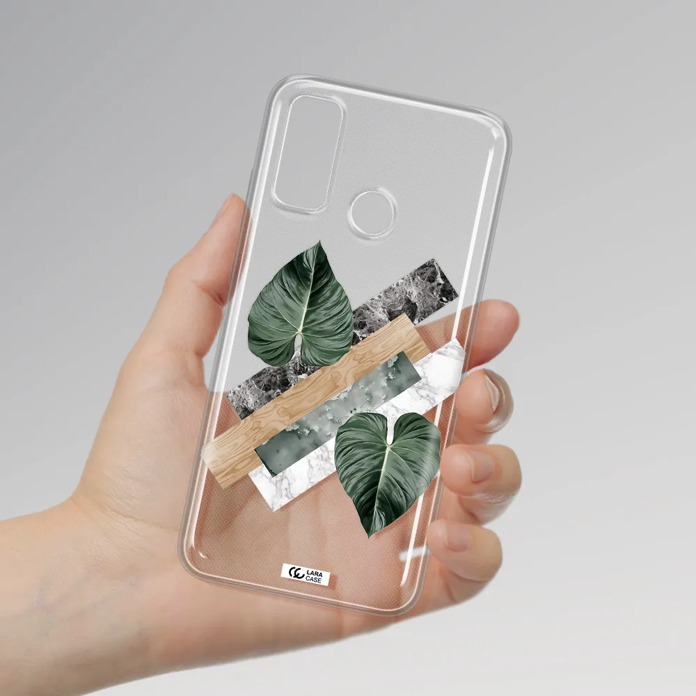 Tropical Leaves Huawei P Smart 2020 Clear TPU Case