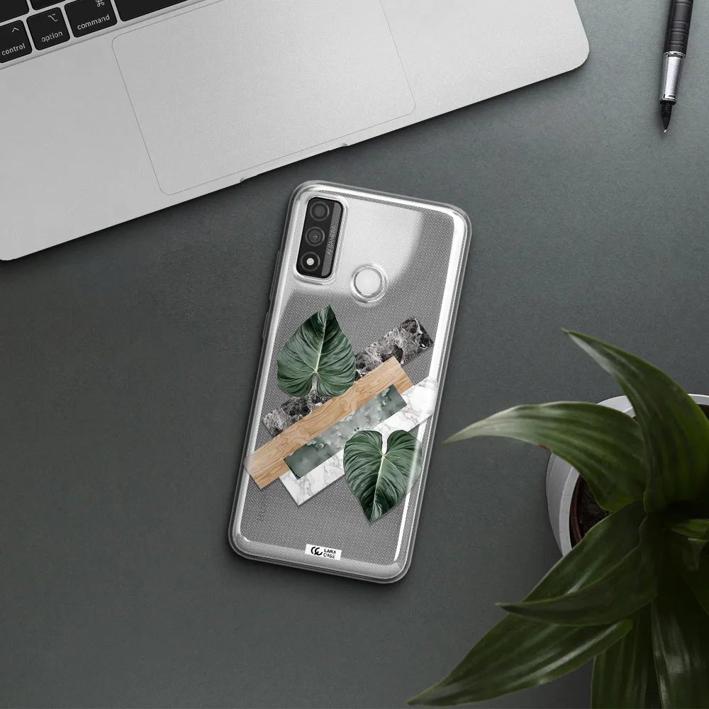 Tropical Leaves Huawei P Smart 2020 Clear TPU Case