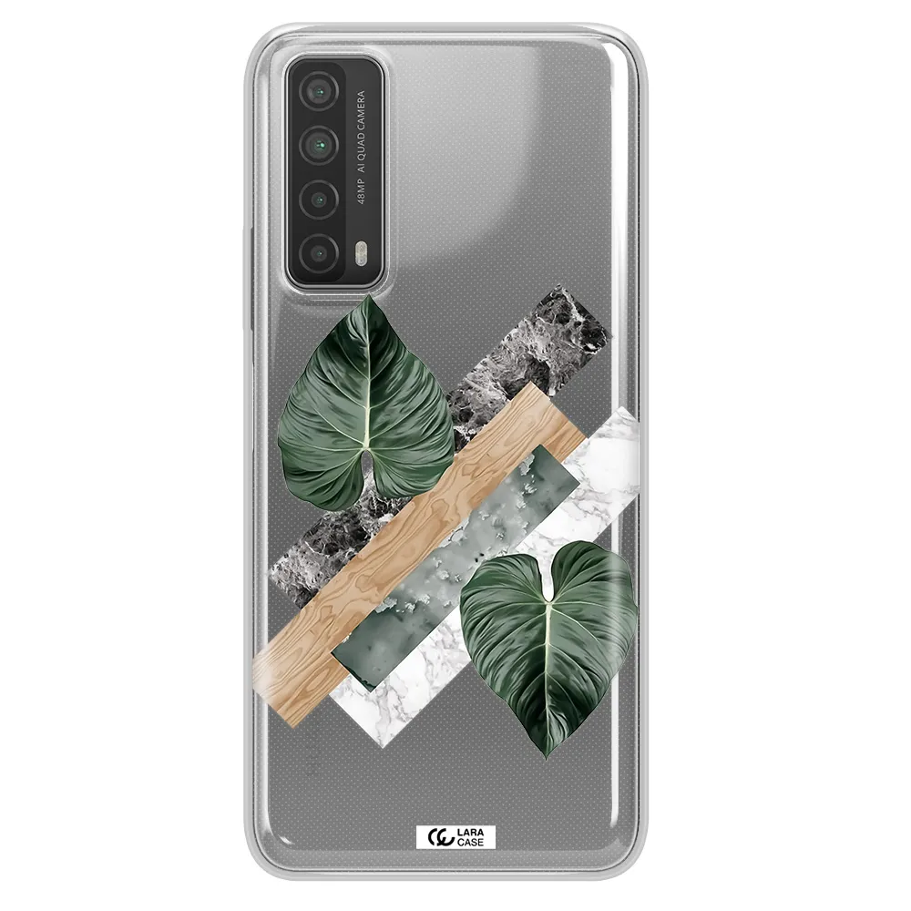 Tropical Leaves Huawei P Smart 2021 Clear TPU Case