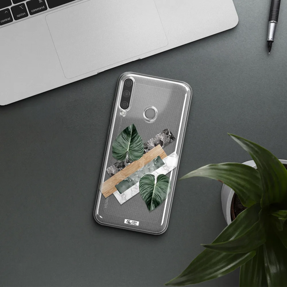 Tropical Leaves Huawei P40 Lite E Clear TPU Case