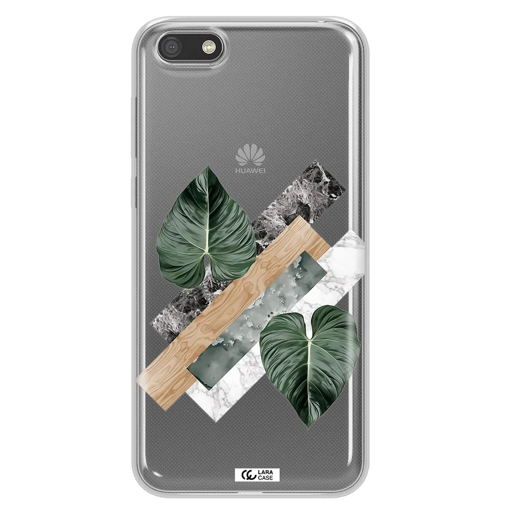 Tropical Leaves Huawei Y5 2018 Clear TPU Case