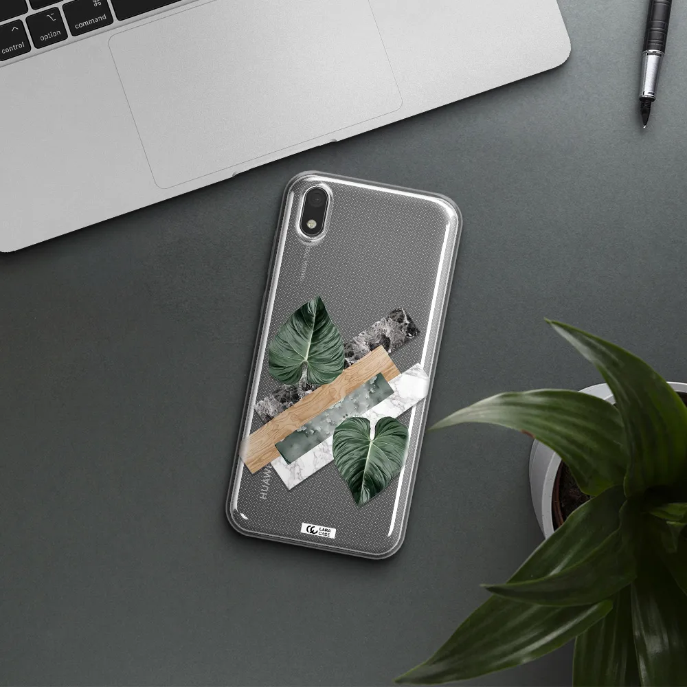 Tropical Leaves Huawei Y5 2019 Clear TPU Case