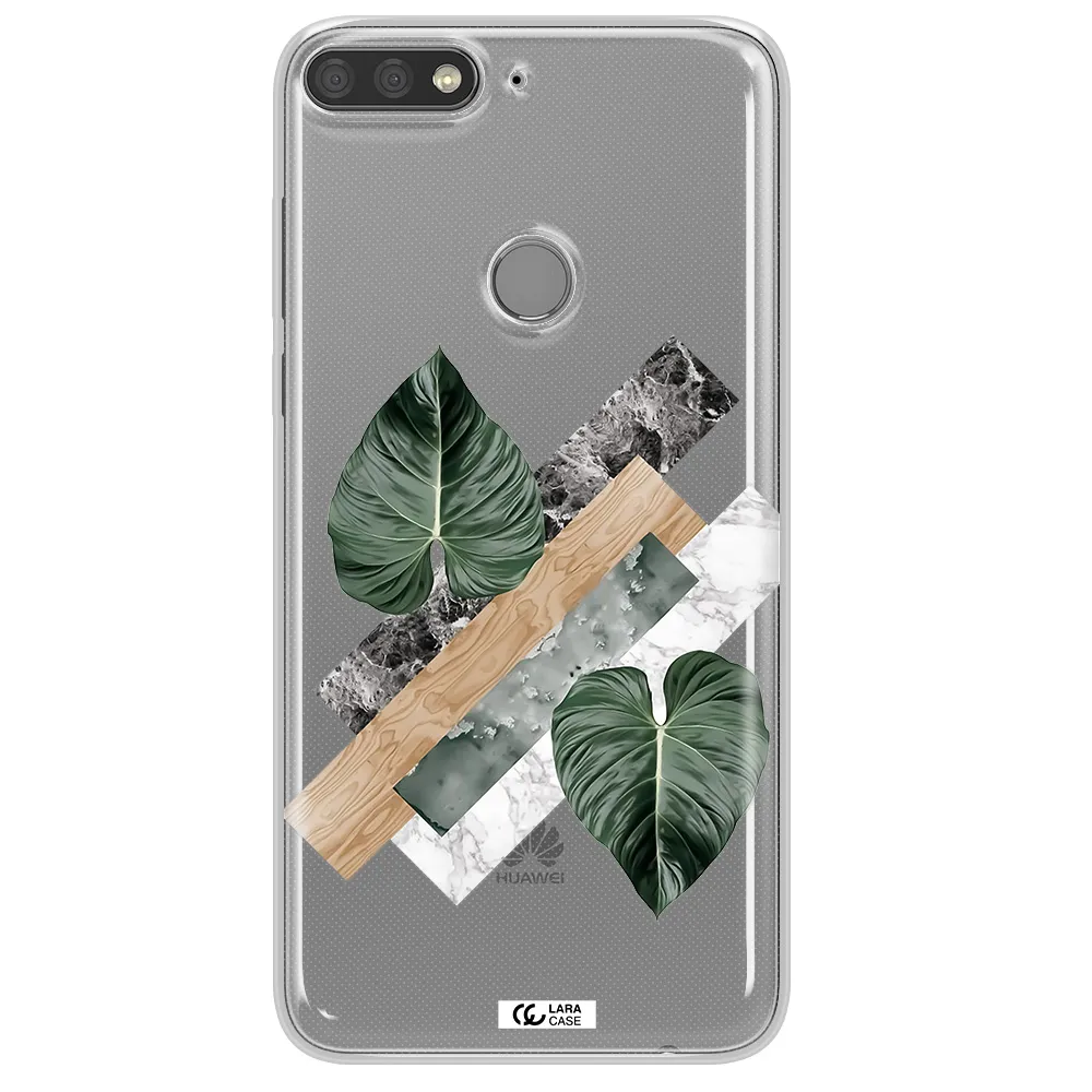 Tropical Leaves Huawei Y7 Prime 2018 Clear TPU Case