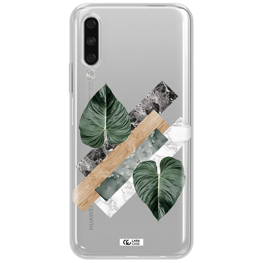Tropical Leaves Huawei Y9S Clear Tpu Case