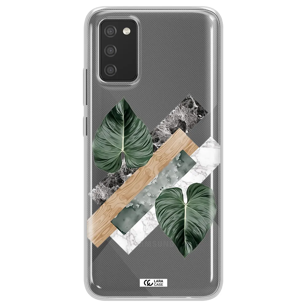 Tropical Leaves Samsung A02S Clear TPU Case