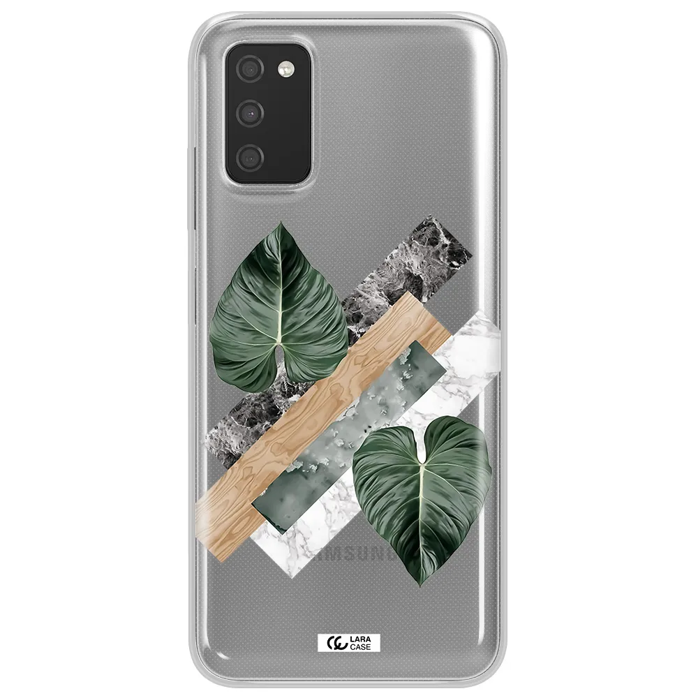 Tropical Leaves Samsung A03S Clear TPU Case