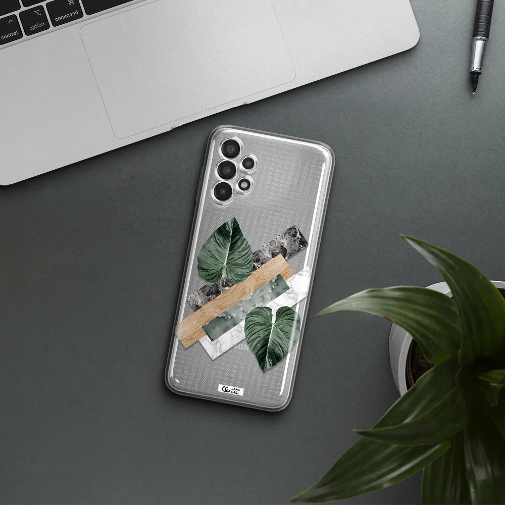 Tropical Leaves Samsung A13 Clear TPU Case