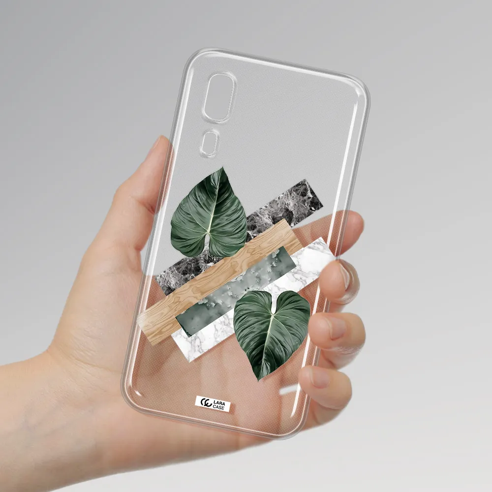 Tropical Leaves Samsung A2 Core Clear TPU Case
