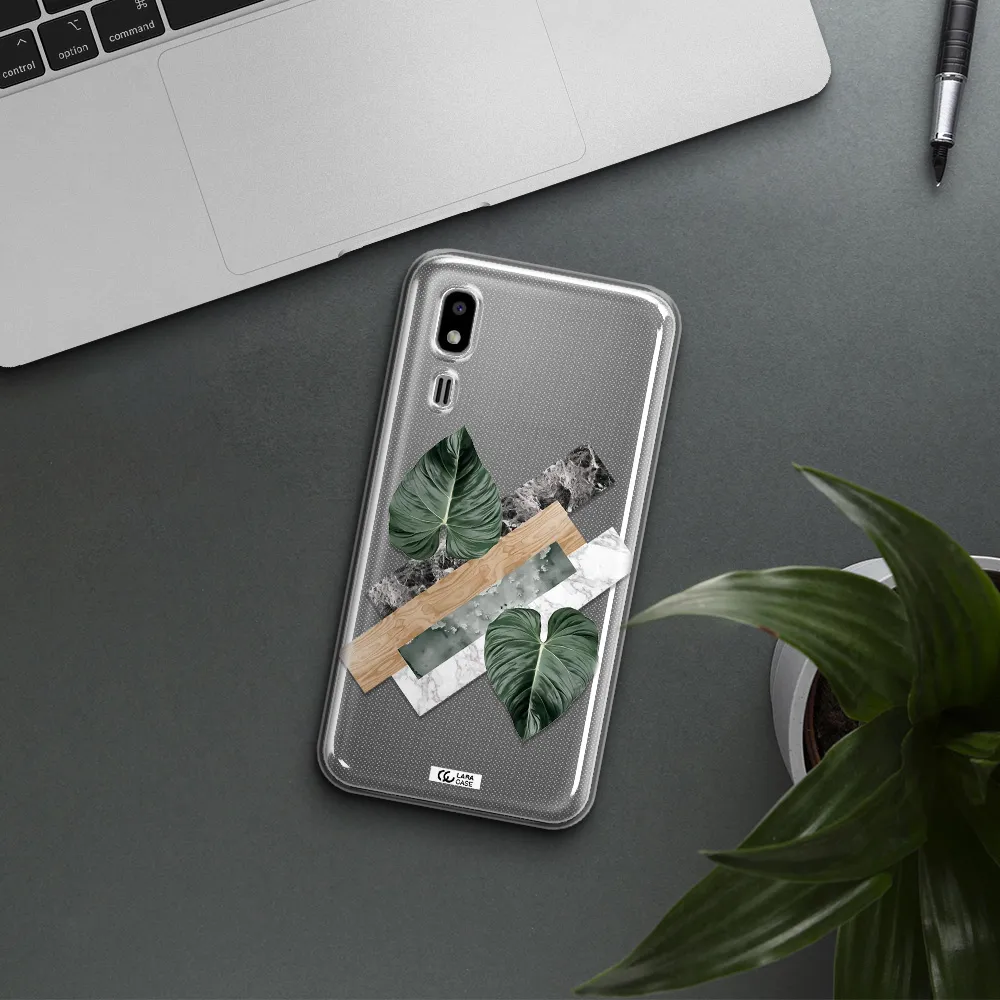 Tropical Leaves Samsung A2 Core Clear TPU Case