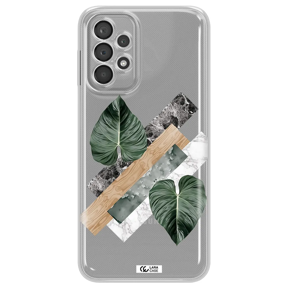 Tropical Leaves Samsung A23 5G Clear Tpu Case