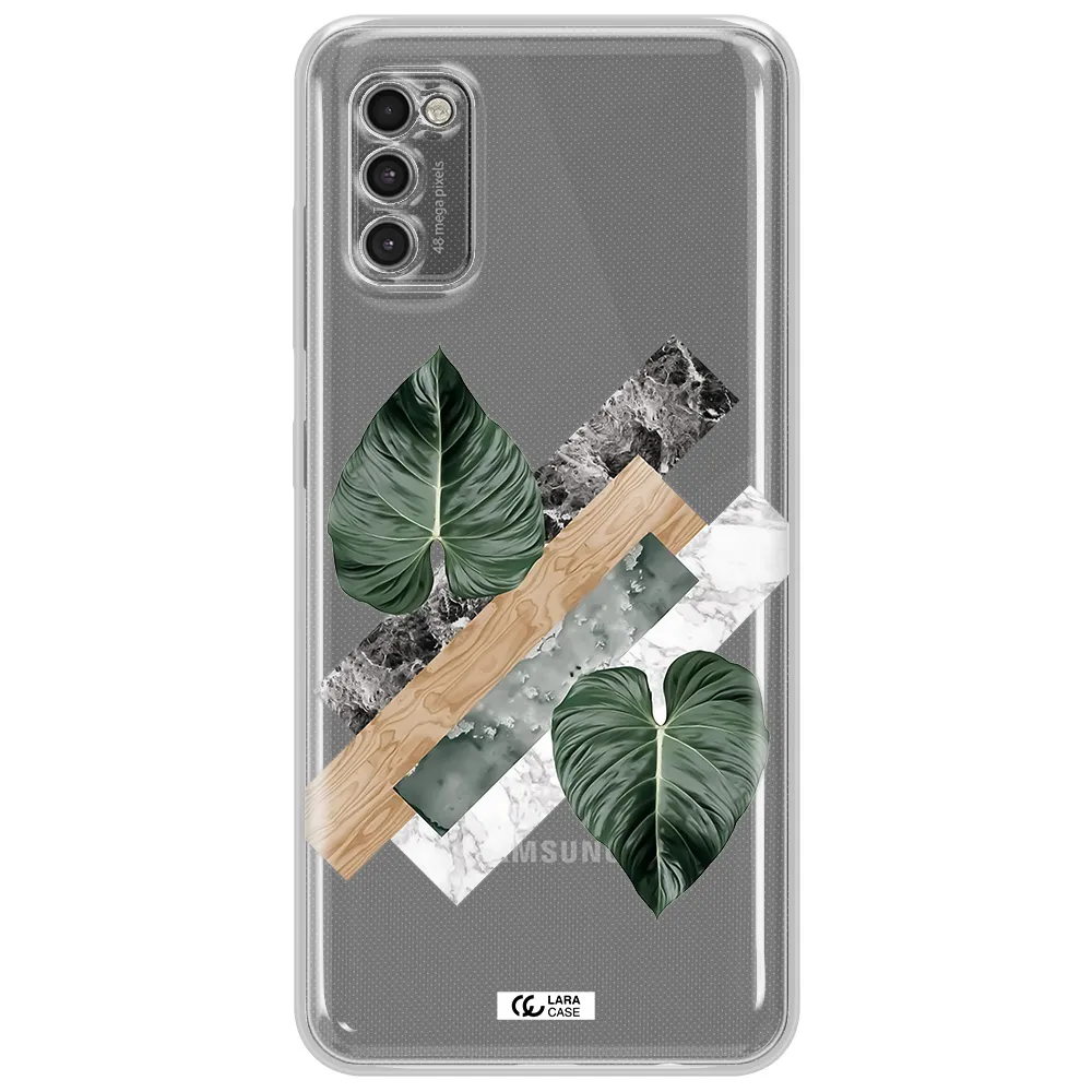 Tropical Leaves Samsung A41 Clear Tpu Case
