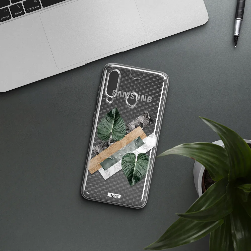 Tropical Leaves Samsung A60 Clear TPU Case