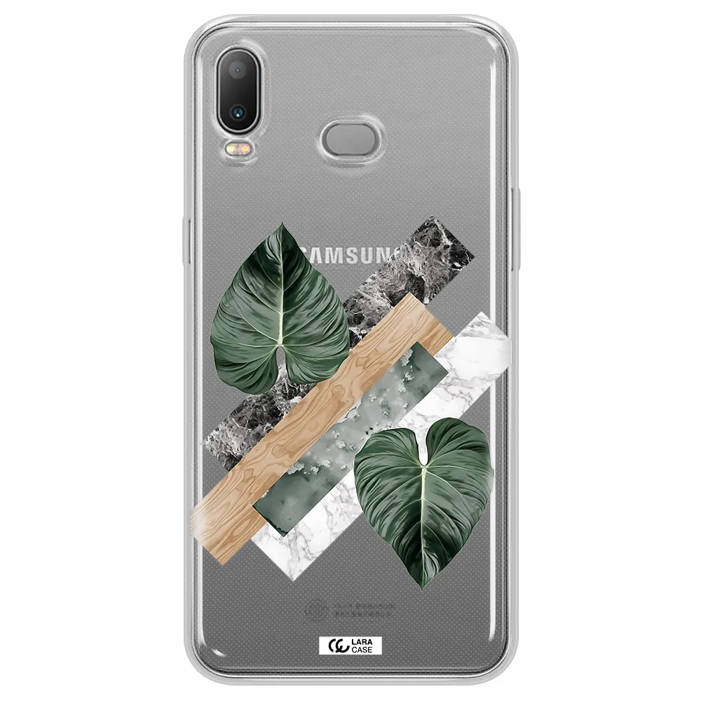 Tropical Leaves Samsung A6S Clear TPU Case