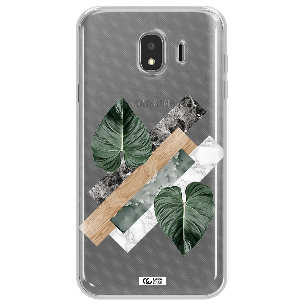 Tropical Leaves Samsung J4 Clear TPU Case