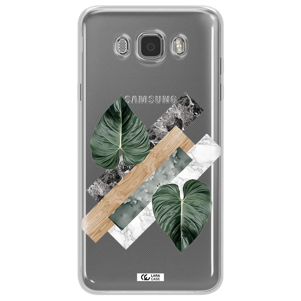 Tropical Leaves Samsung J7 2016 Clear TPU Case