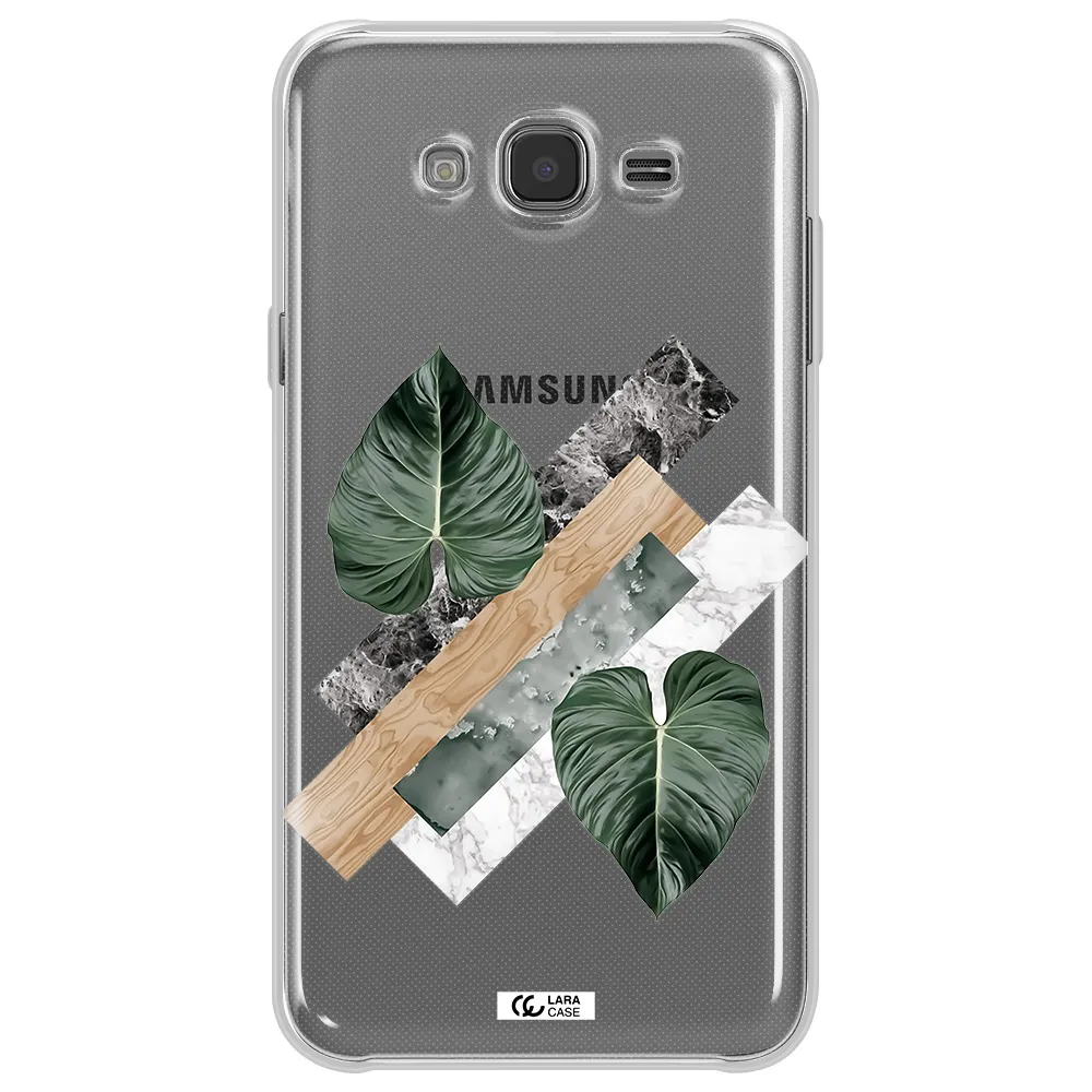 Tropical Leaves Samsung J7 Clear TPU Case