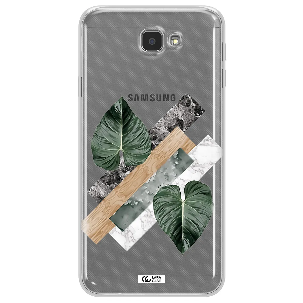Tropical Leaves Samsung J7 Prim Clear TPU Case
