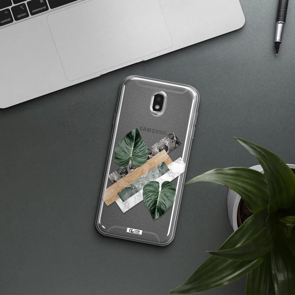 Tropical Leaves Samsung J7 Pro Clear TPU Case