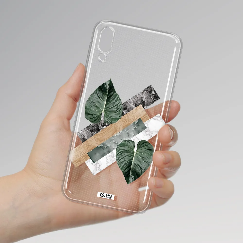 Tropical Leaves Samsung M10 Clear TPU Case