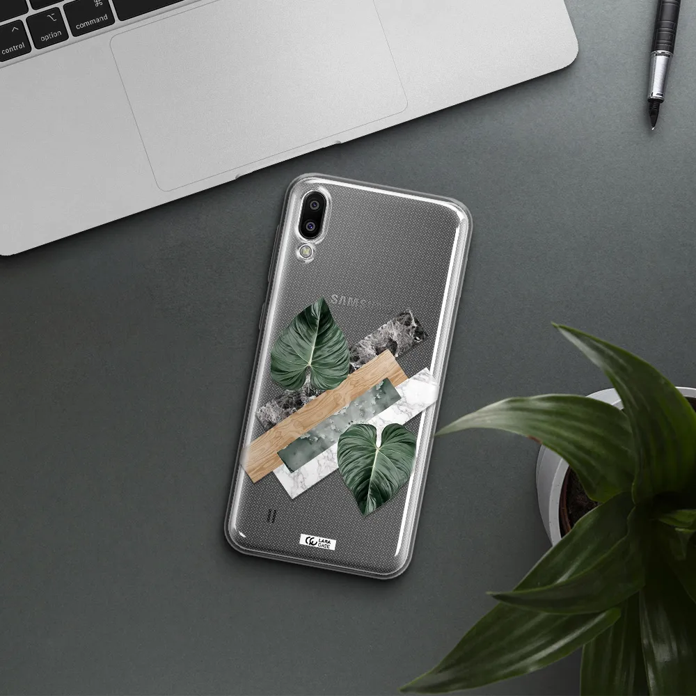 Tropical Leaves Samsung M10 Clear TPU Case