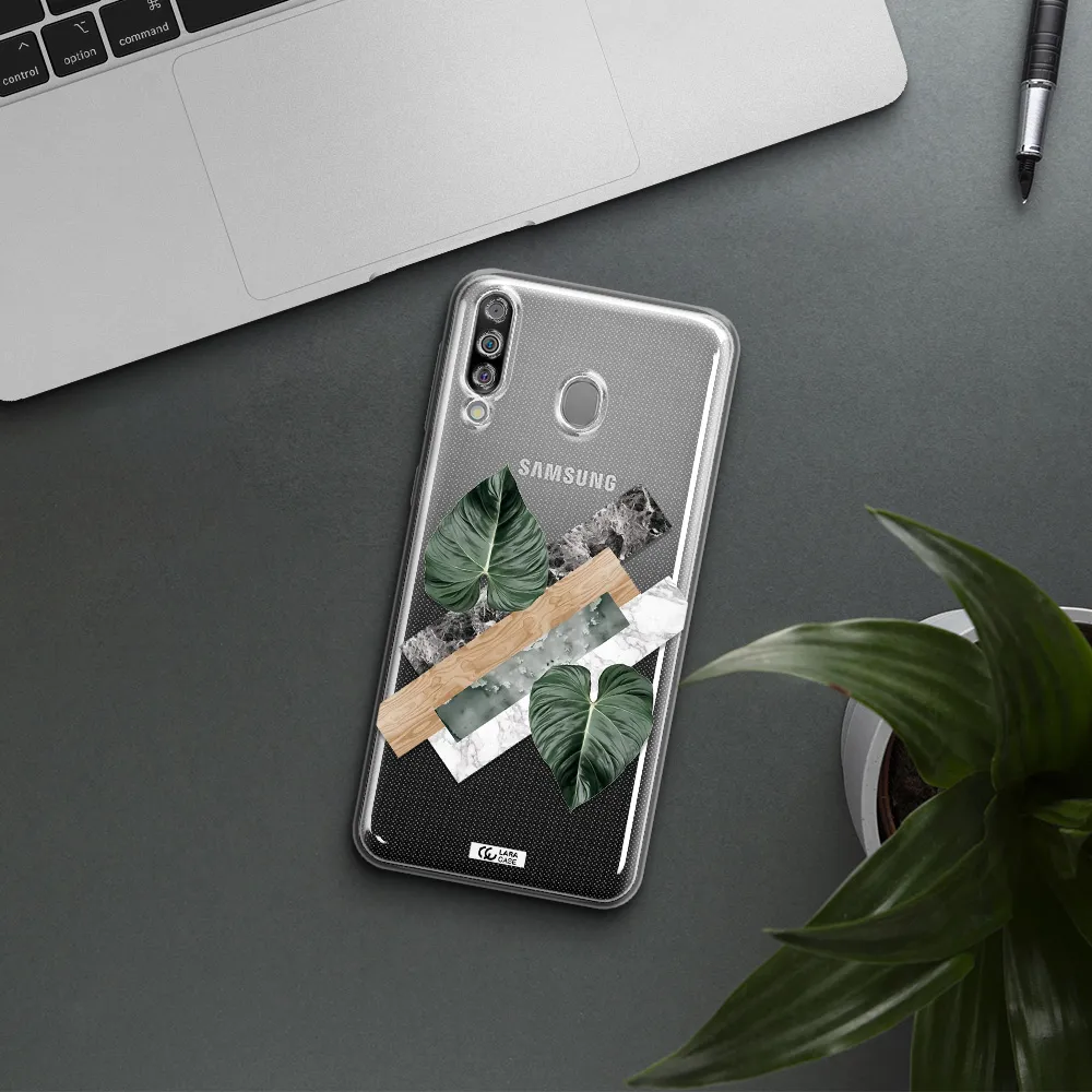 Tropical Leaves Samsung M30 Clear TPU Case