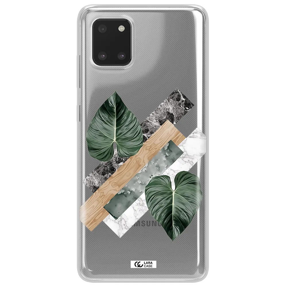 Tropical Leaves Samsung Note 10 Lite Clear TPU Case