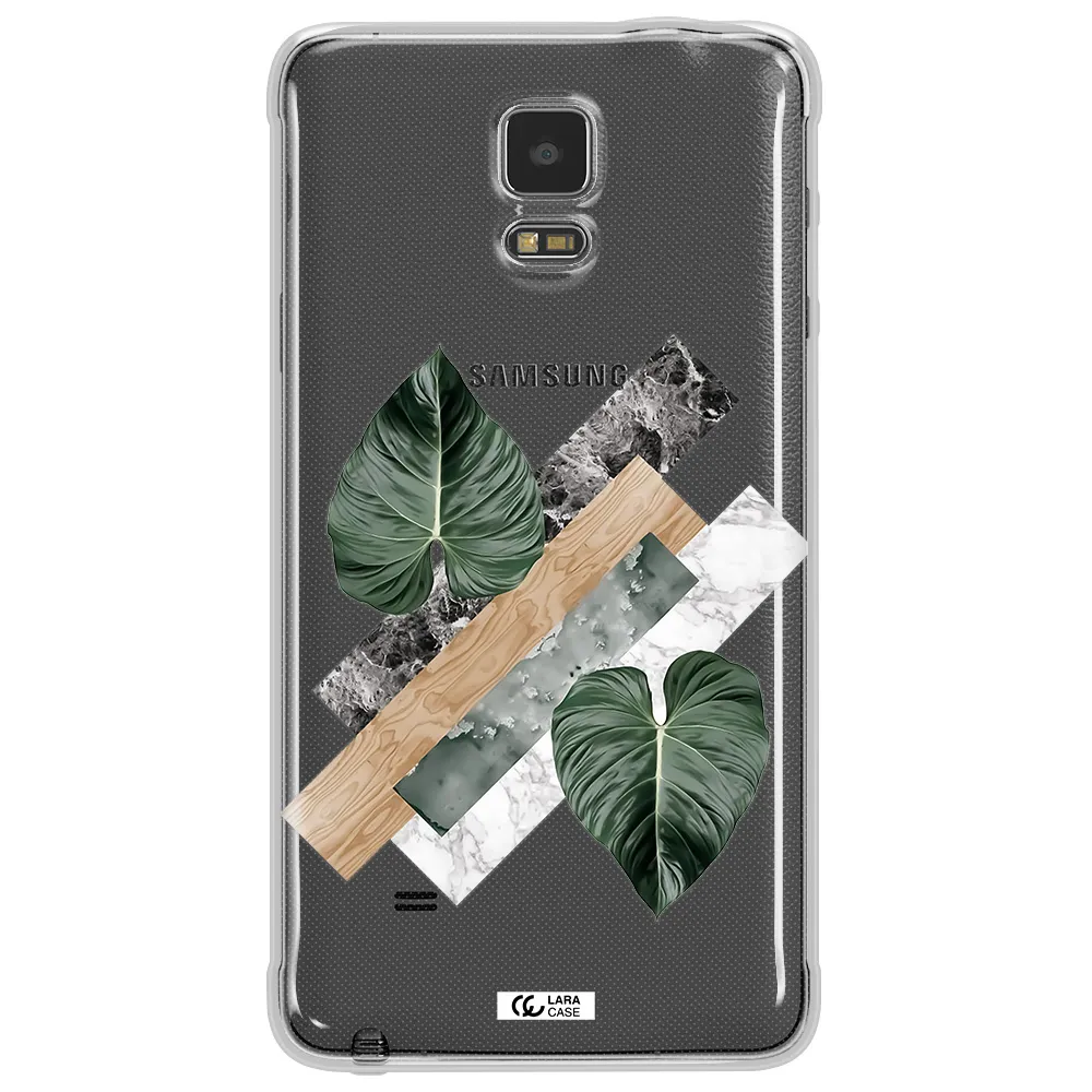 Tropical Leaves Samsung Note 4 Clear TPU Case