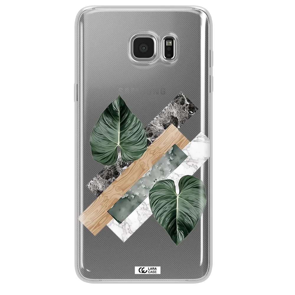 Tropical Leaves Samsung Note 5 Clear TPU Case
