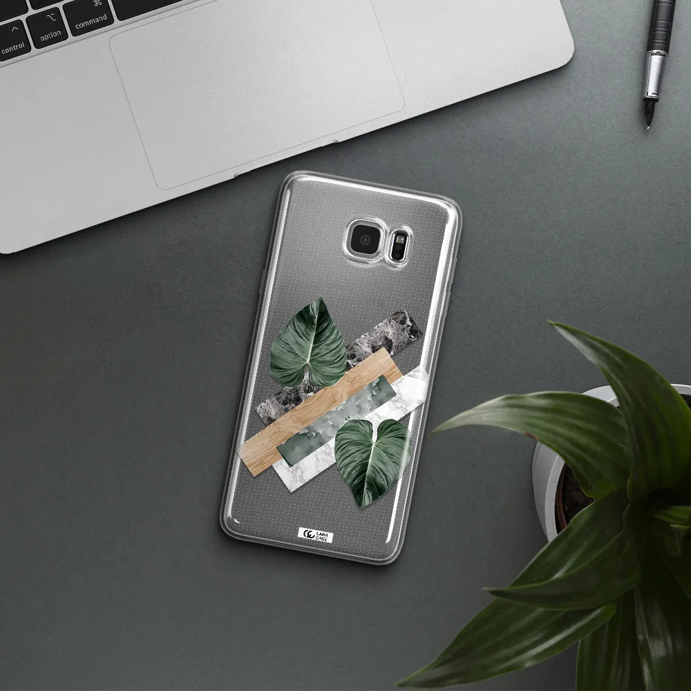 Tropical Leaves Samsung Note 5 Clear TPU Case