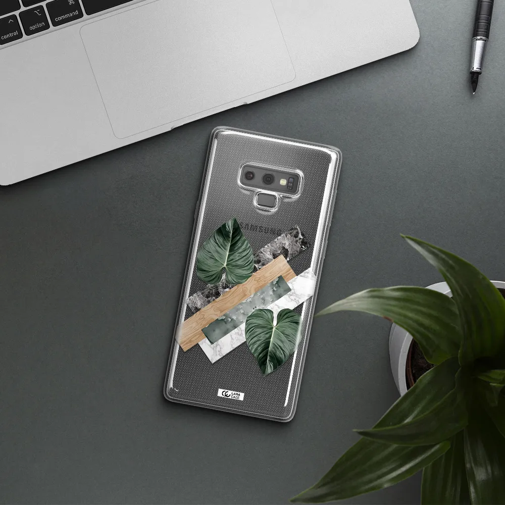 Tropical Leaves Samsung Note 9 Clear TPU Case