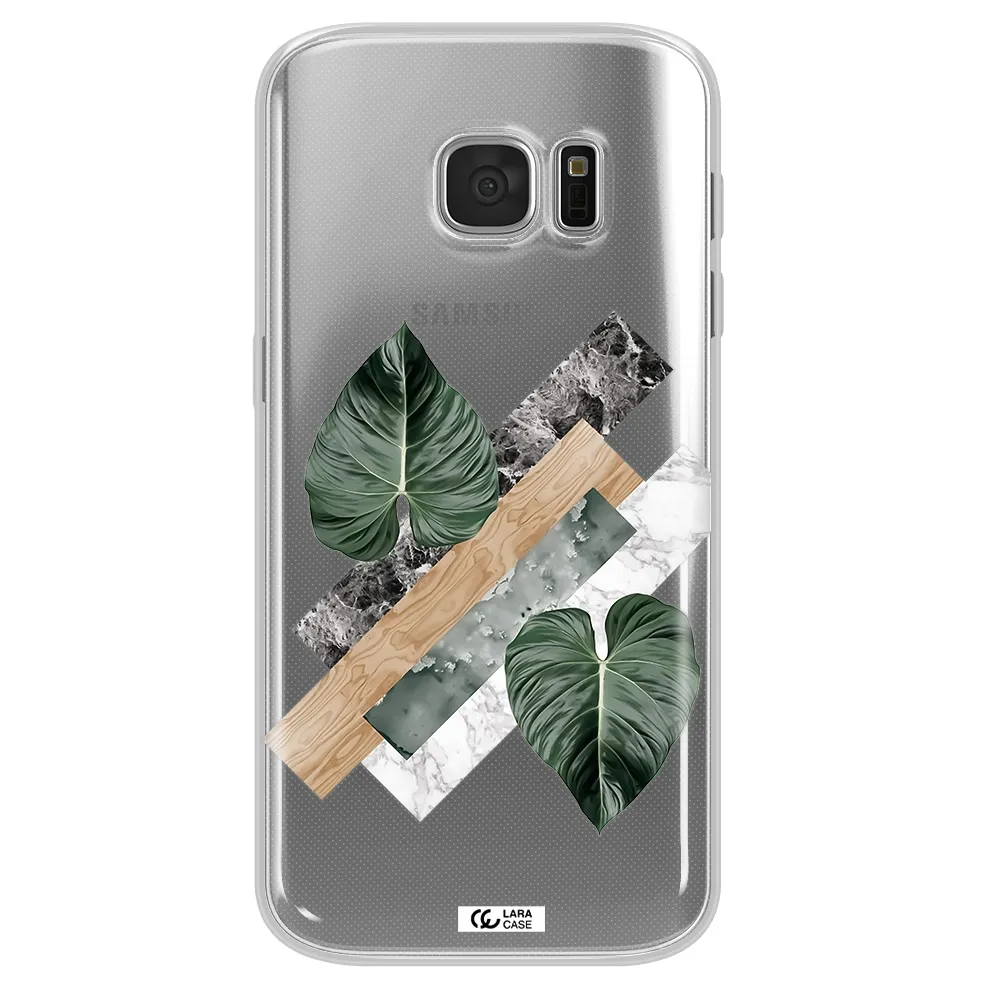 Tropical Leaves Samsung S 7 Clear TPU Case