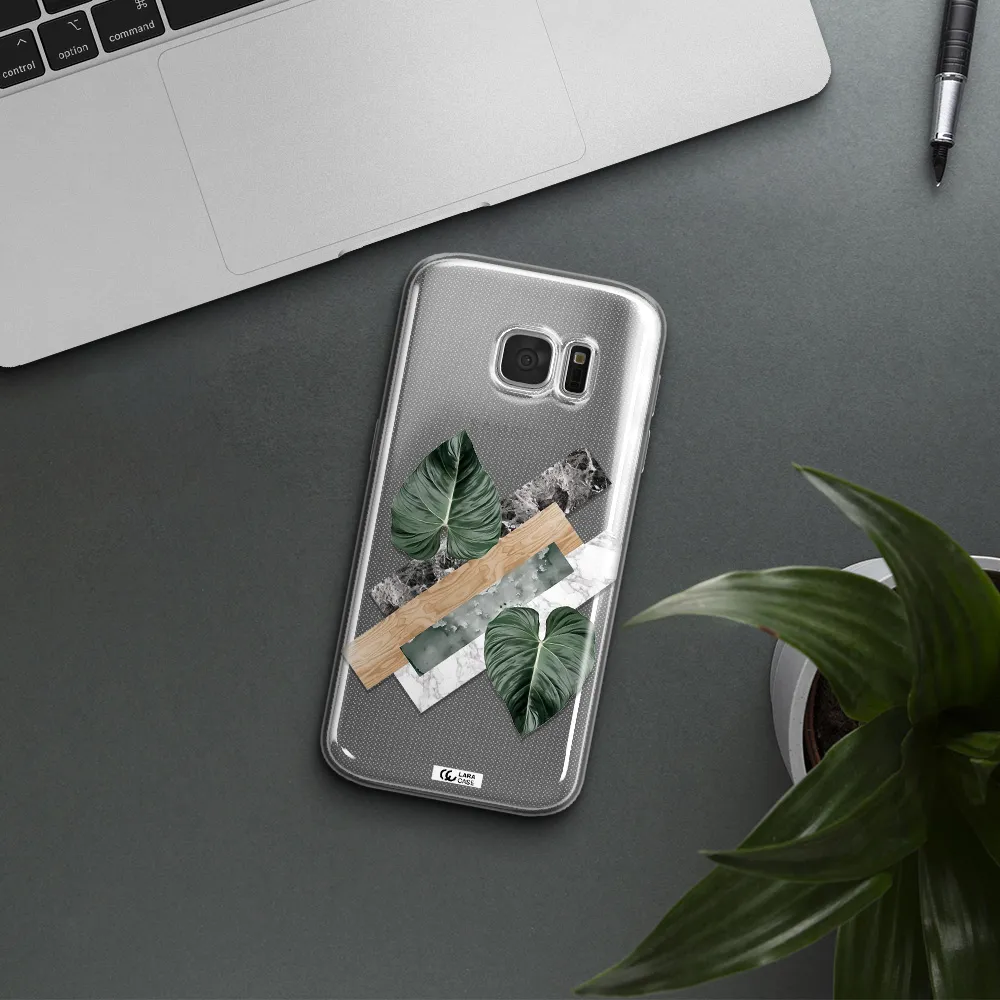 Tropical Leaves Samsung S 7 Clear TPU Case