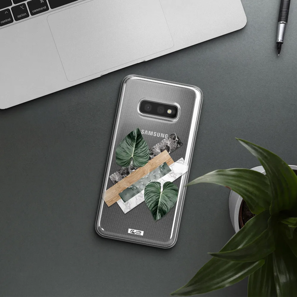 Tropical Leaves Samsung S10e Clear TPU Case