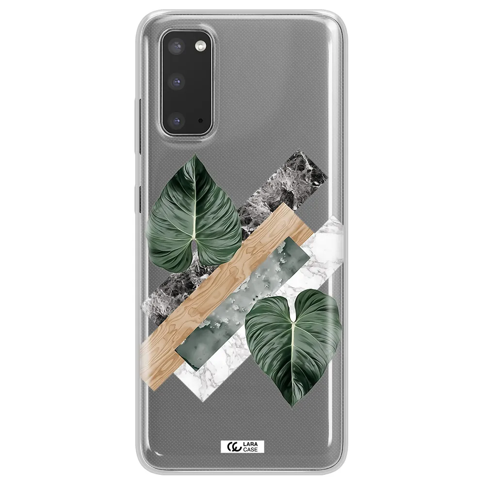 Tropical Leaves Samsung S20 Clear TPU Case
