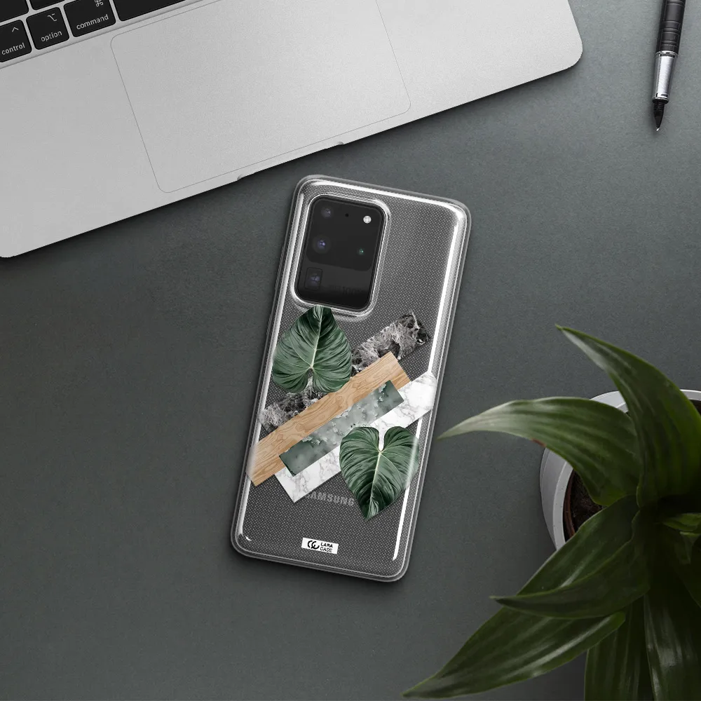 Tropical Leaves Samsung S20 Ultra Clear TPU Case