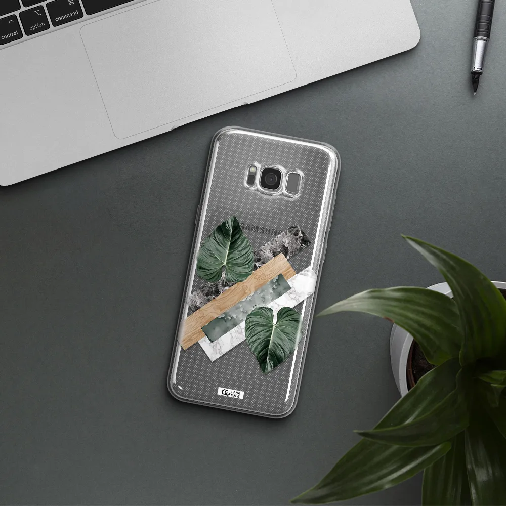 Tropical Leaves Samsung S8 Clear TPU Case