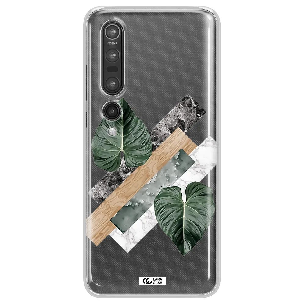 Tropical Leaves Xiaomi Mi 10 Pro Clear TPU Case