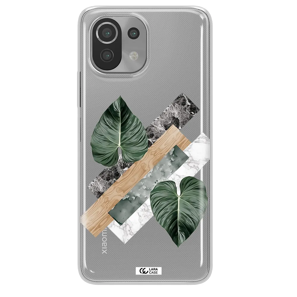 Tropical Leaves Xiaomi Mi 11 Lite Clear TPU Case