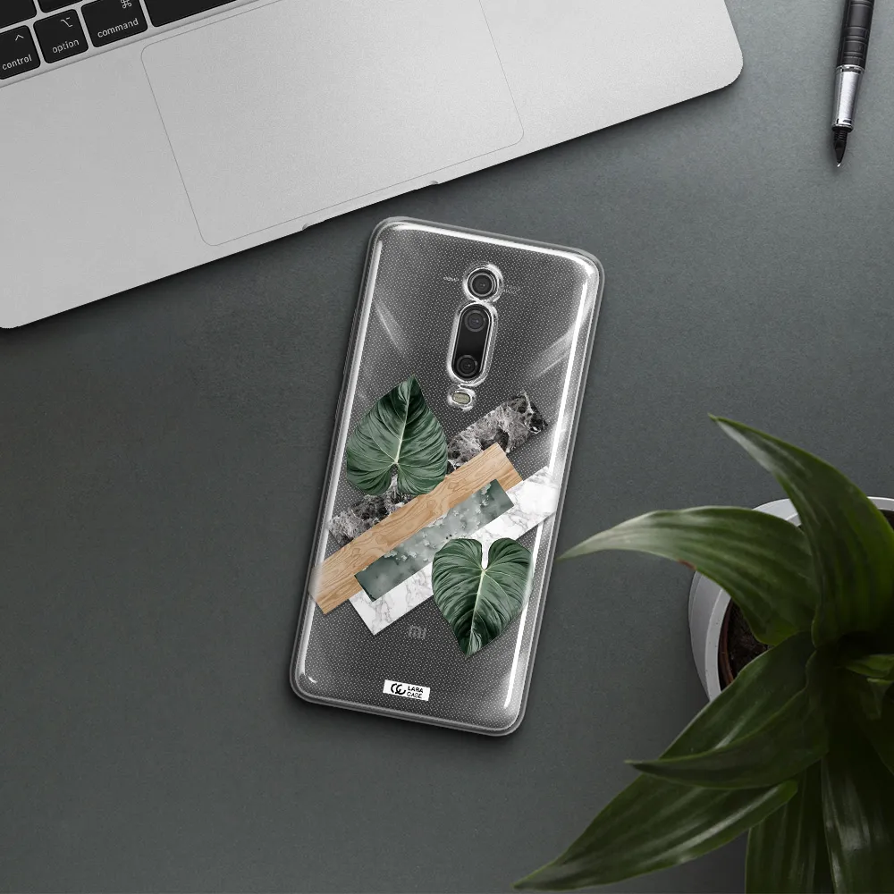 Tropical Leaves Xiaomi Mi 9T Clear TPU Case
