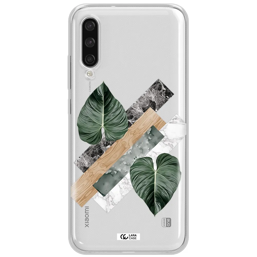 Tropical Leaves Xiaomi Mi A3 Clear Tpu Case