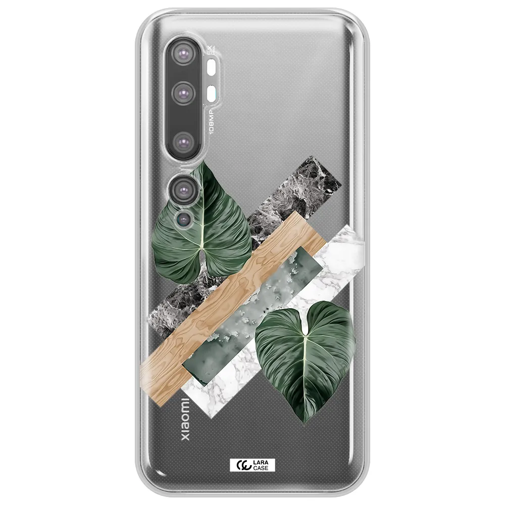 Tropical Leaves Xiaomi Mi Note 10 Clear TPU Case