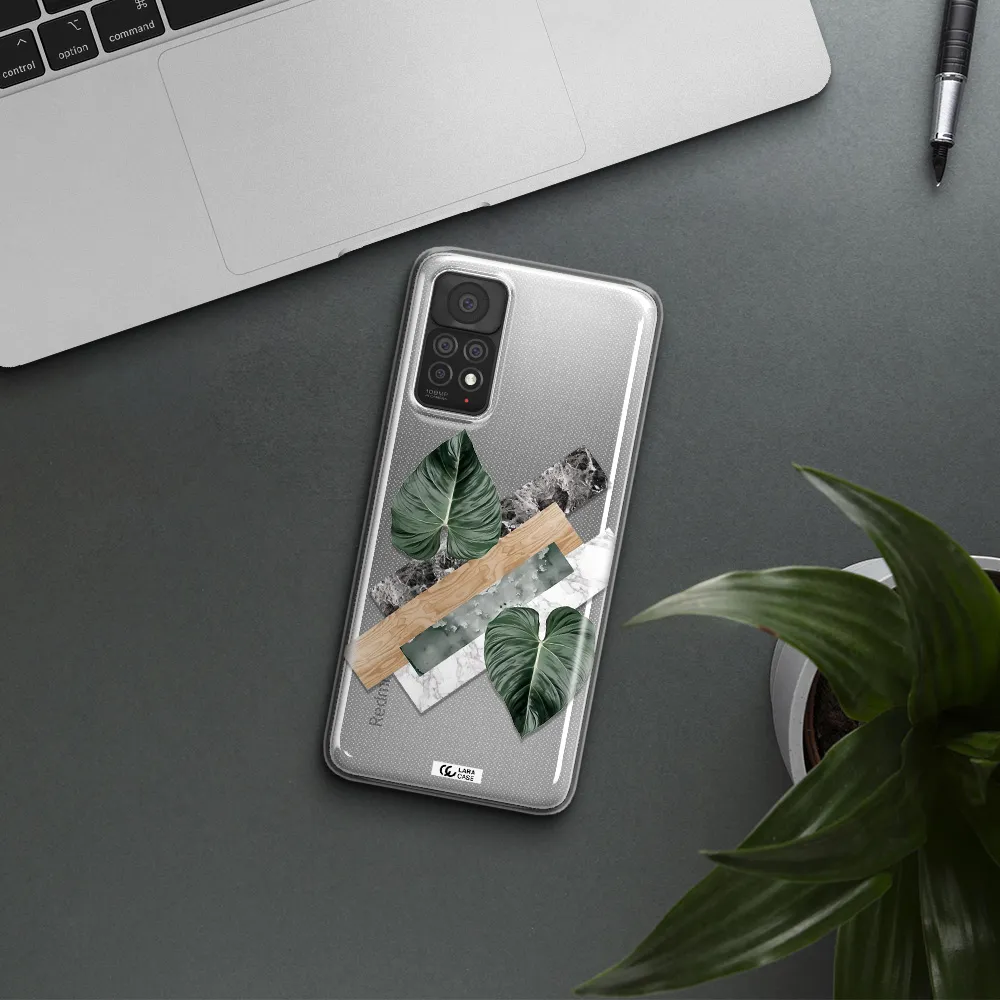 Tropical Leaves Xiaomi Note 11 Pro Clear TPU Case
