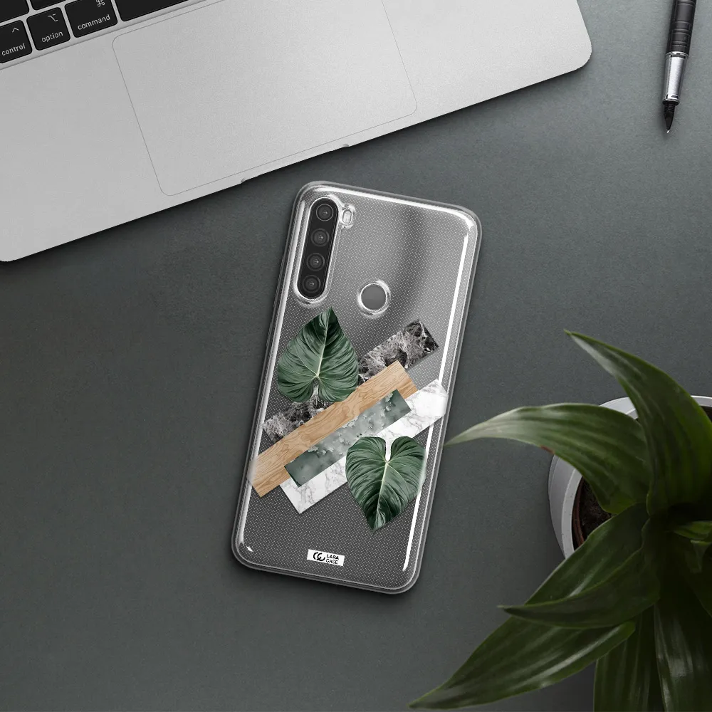 Tropical Leaves Xiaomi Note 8 Clear TPU Case