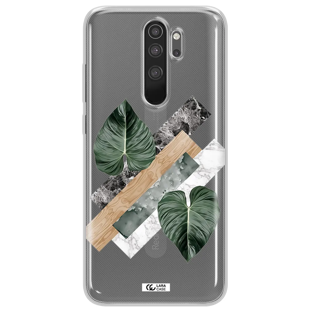 Tropical Leaves Xiaomi Note 8 Pro Clear TPU Case