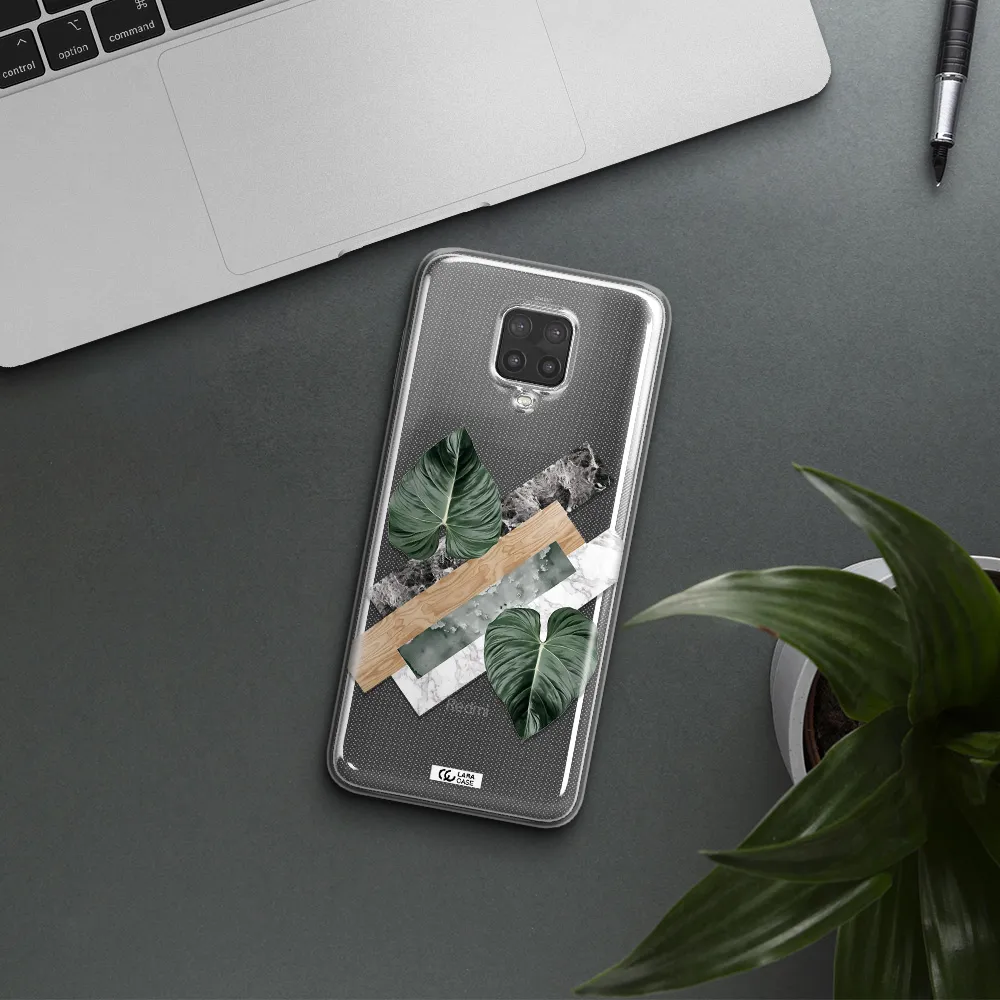 Tropical Leaves Xiaomi Note 9 Pro Clear TPU Case
