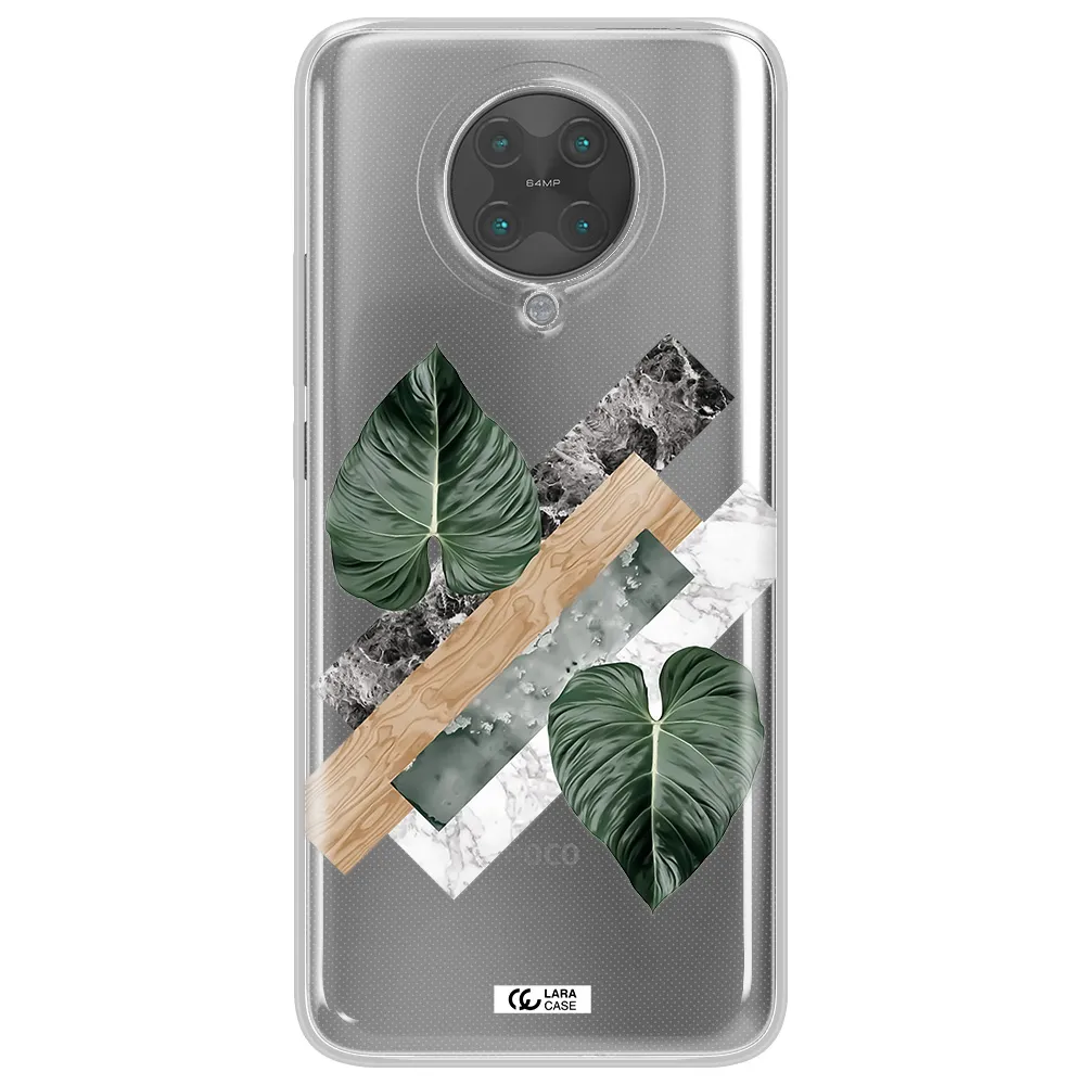 Tropical Leaves Xiaomi Poco F2 Pro Clear TPU Case