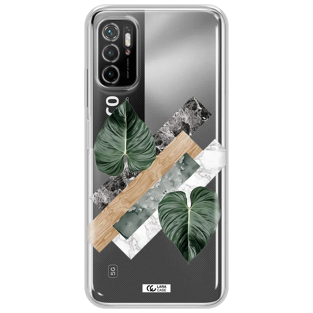 Tropical Leaves Xiaomi Poco M3 Pro Clear Tpu Case